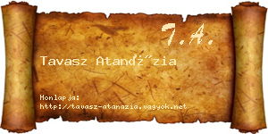 Tavasz Atanázia névjegykártya